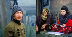 أيتام طلاب يتلقون تعليم مجاني في مبادرة مسارات يظهرون جنب إلى جنب يحملون عزيمة وهمة للنهوض بواقعهم وليوصلوا الرسالة للأيتام أينما كانوا عبر مبادرة مسارات